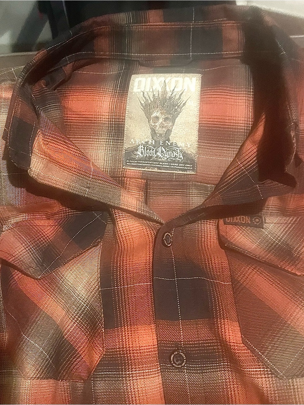 DIXXON Red and Black Plaid Button-Down Shirt - Picture 3 of 4